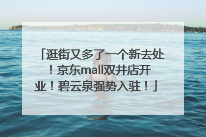 逛街又多了一个新去处！京东mall双井店开业！碧云泉强势入驻！