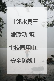 邻水县三维联动 筑牢校园用电安全防线