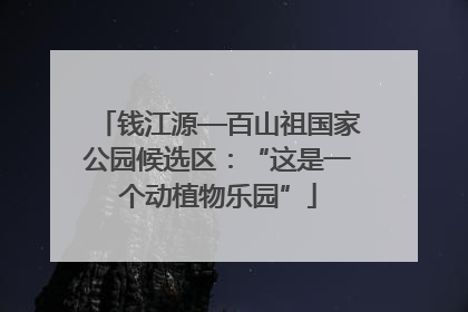 钱江源—百山祖国家公园候选区：“这是一个动植物乐园”