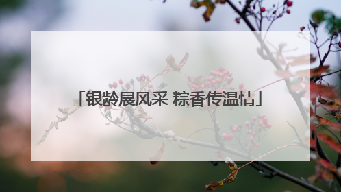 银龄展风采 粽香传温情