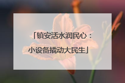 镇安活水润民心：小设备撬动大民生