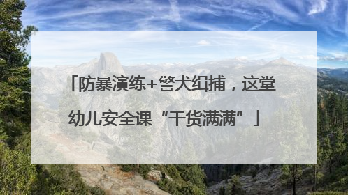 防暴演练+警犬缉捕，这堂幼儿安全课“干货满满”