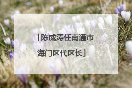 陈威涛任南通市海门区代区长