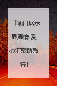 项目展示显温情 爱心汇聚助残行