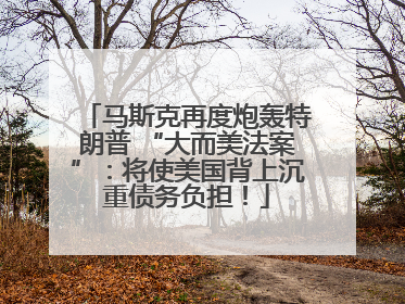 马斯克再度炮轰特朗普 “大而美法案”：将使美国背上沉重债务负担！