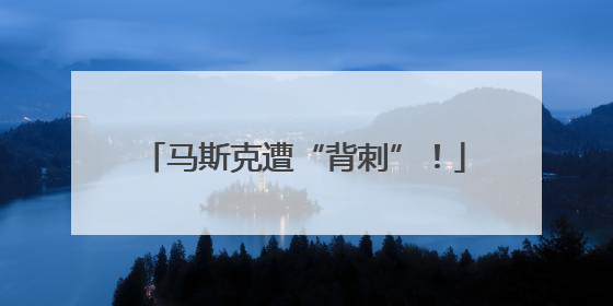 马斯克遭“背刺”！