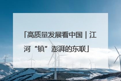高质量发展看中国｜江河“镇”澎湃的东联