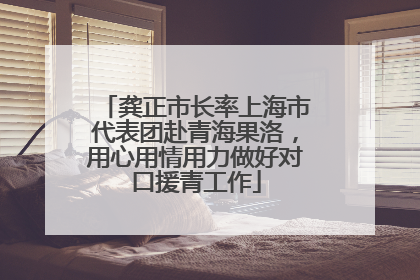 龚正市长率上海市代表团赴青海果洛，用心用情用力做好对口援青工作