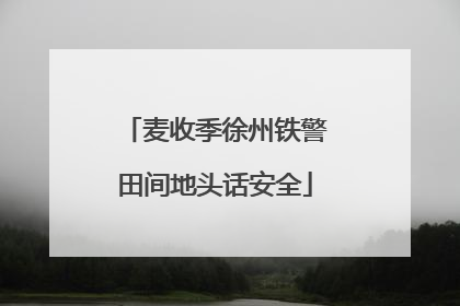 麦收季徐州铁警田间地头话安全