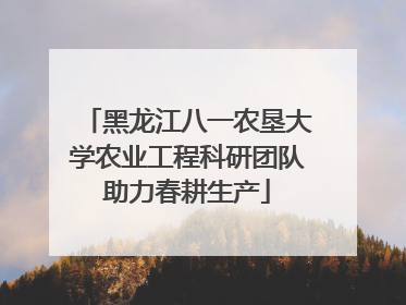 黑龙江八一农垦大学农业工程科研团队助力春耕生产