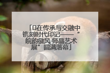 ﻿在传承与交融中镌刻时代印记——“皖韵徽风·师晶艺术展”圆满落幕