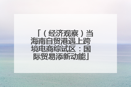 （经济观察）当海南自贸港遇上跨境电商综试区：国际贸易添新动能