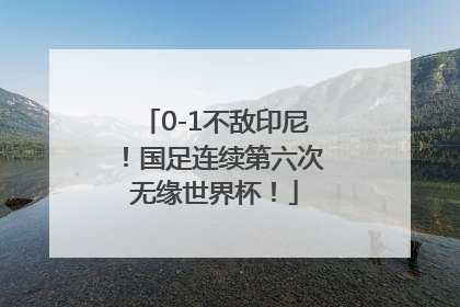 0-1不敌印尼！国足连续第六次无缘世界杯！