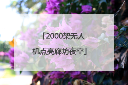 2000架无人机点亮廊坊夜空