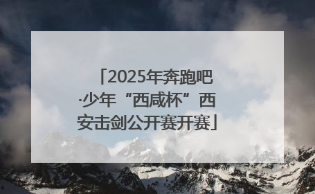 2025年奔跑吧·少年“西咸杯”西安击剑公开赛开赛