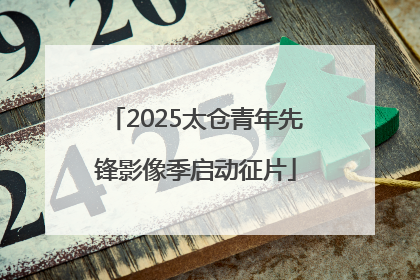 2025太仓青年先锋影像季启动征片