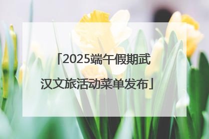 2025端午假期武汉文旅活动菜单发布