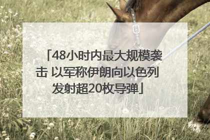 48小时内最大规模袭击 以军称伊朗向以色列发射超20枚导弹
