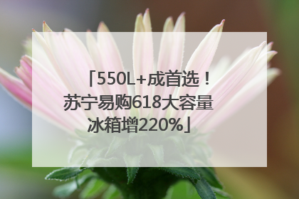 550L+成首选！苏宁易购618大容量冰箱增220%