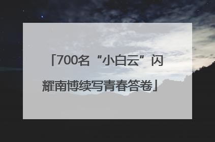 700名“小白云”闪耀南博续写青春答卷